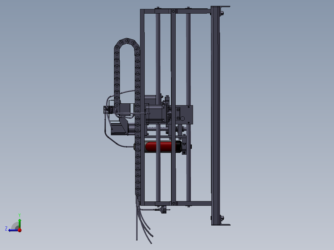 CNC铣刨机右视图