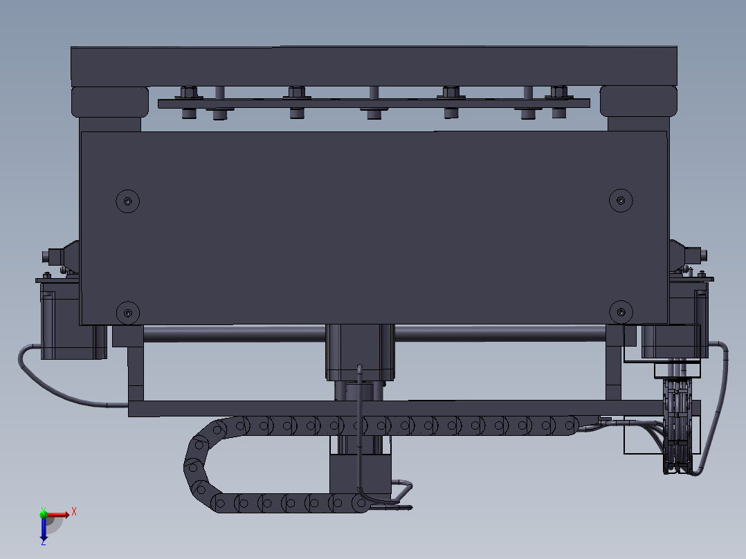 CNC铣刨机俯视图