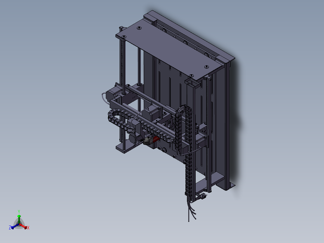CNC铣刨机正等轴测图