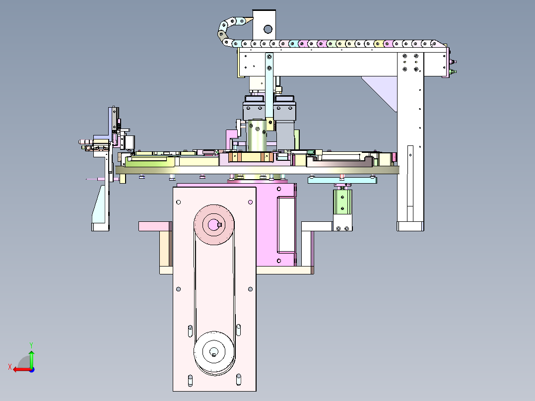 TWS-T3耳机充电盒转盘式测试机后视图