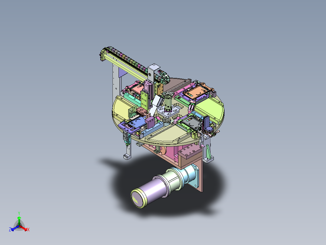 TWS-T3耳机充电盒转盘式测试机正等轴测图