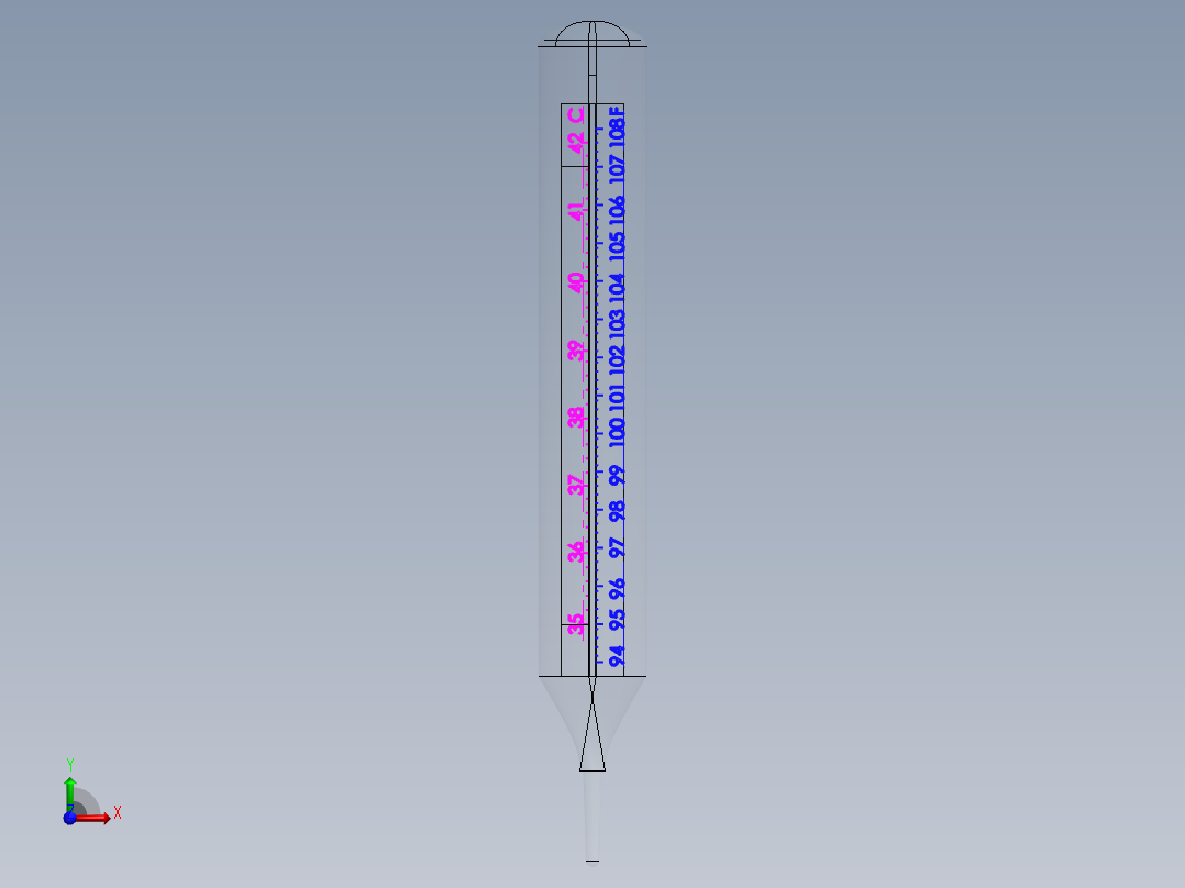 温度计(14)前视图