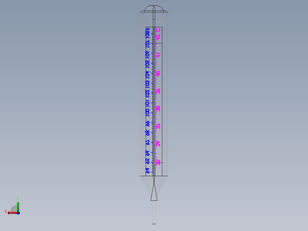 温度计(14)后视图