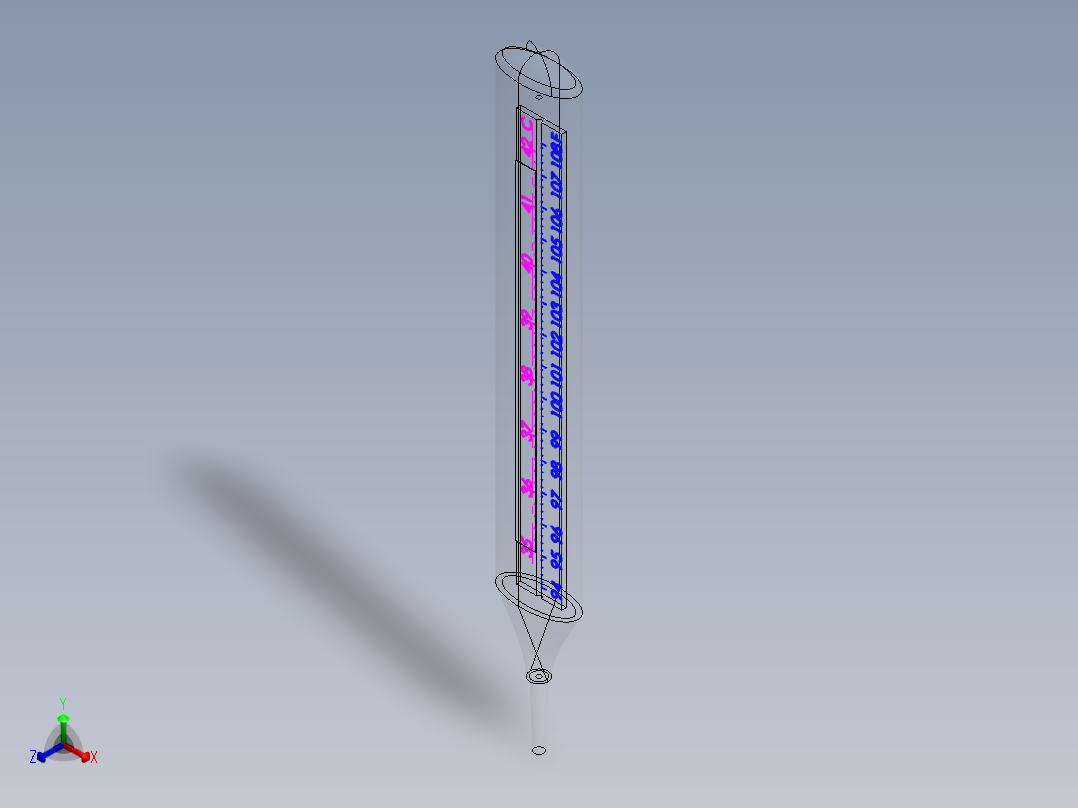 温度计(14)正等轴测图