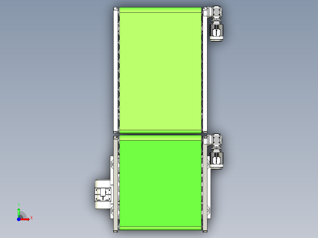 重载皮带机输送线前视图