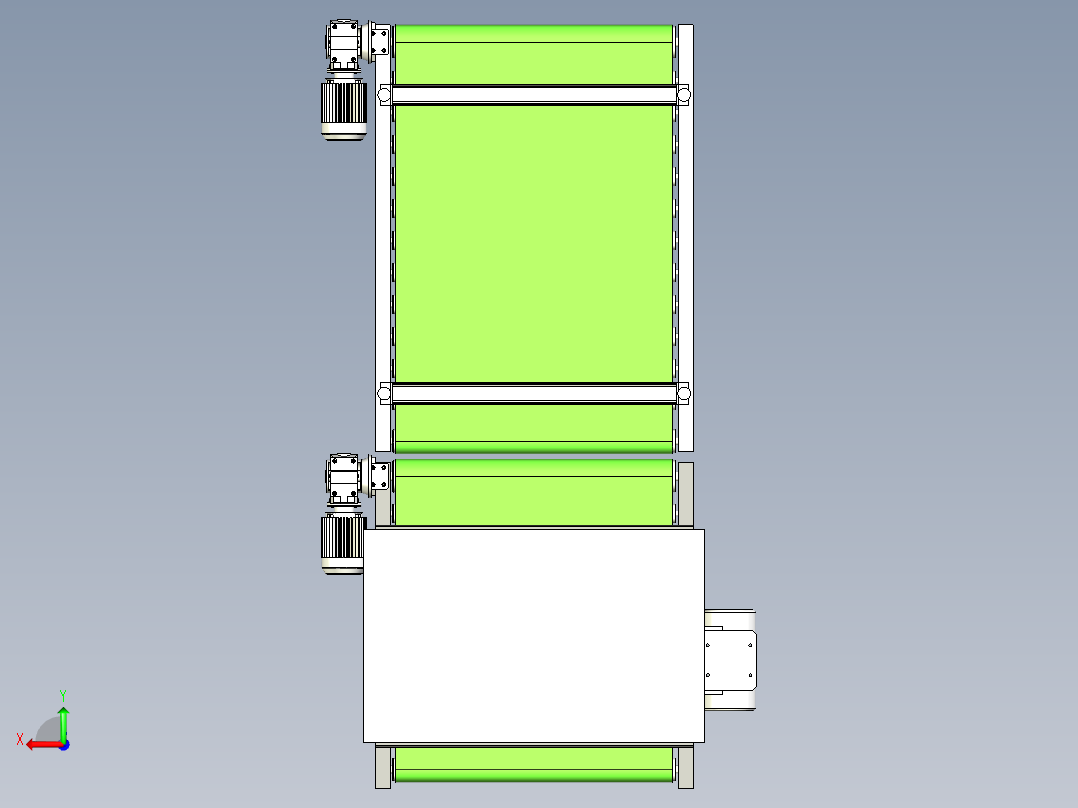 重载皮带机输送线后视图