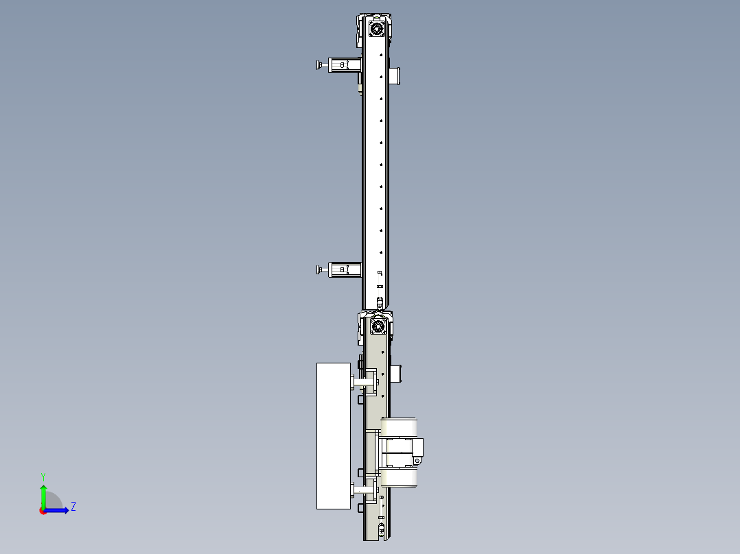 重载皮带机输送线左视图