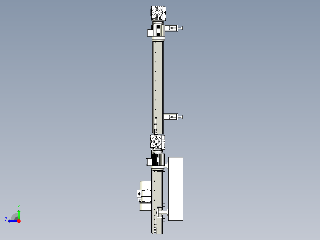 重载皮带机输送线右视图