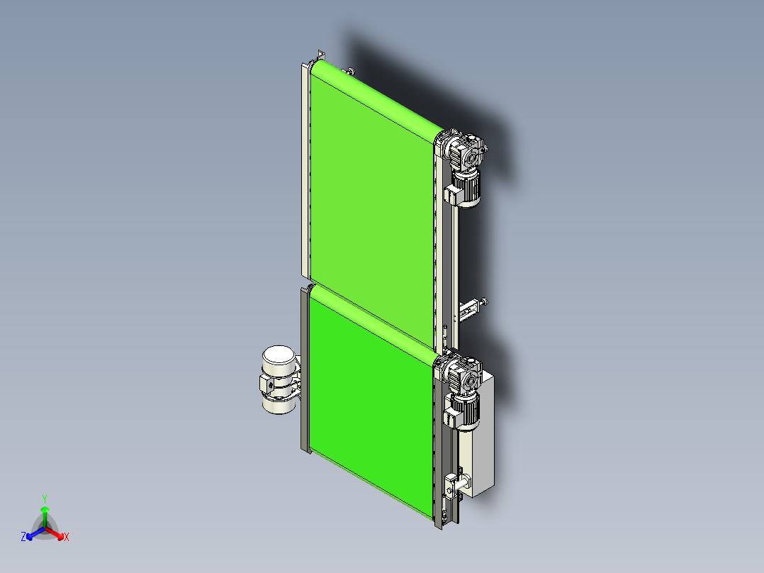 重载皮带机输送线正等轴测图