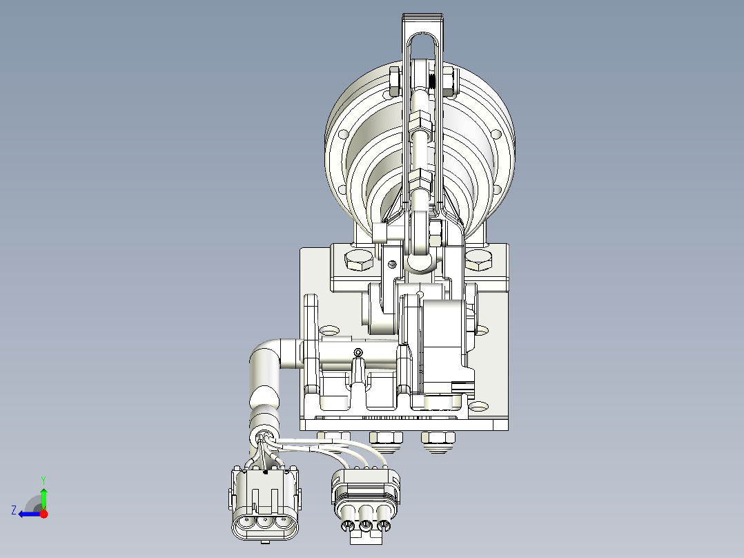 油门结构（SW设计）右视图