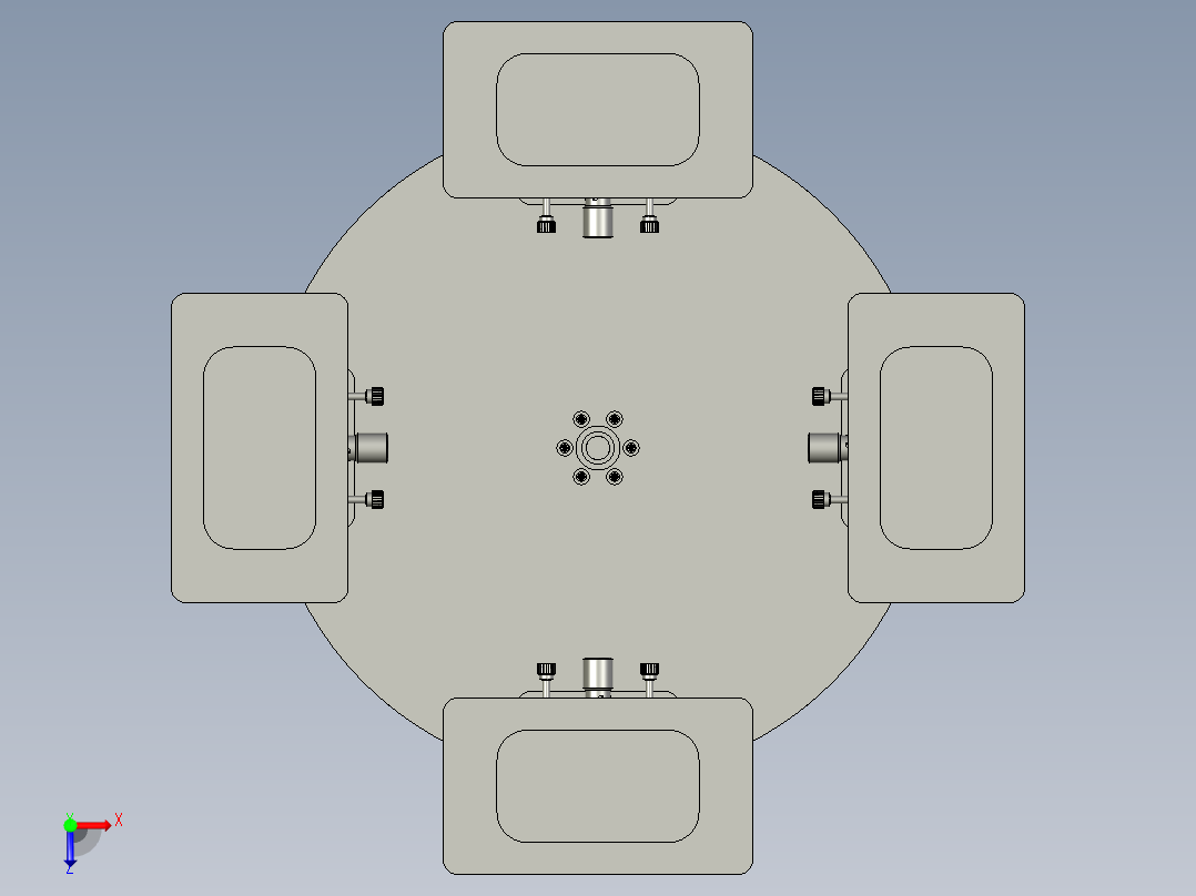 转盘机构俯视图