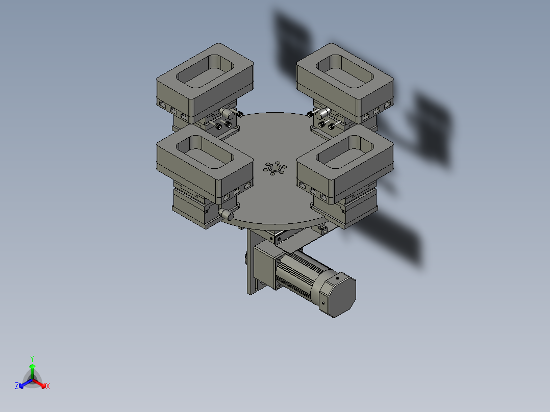 转盘机构正等轴测图