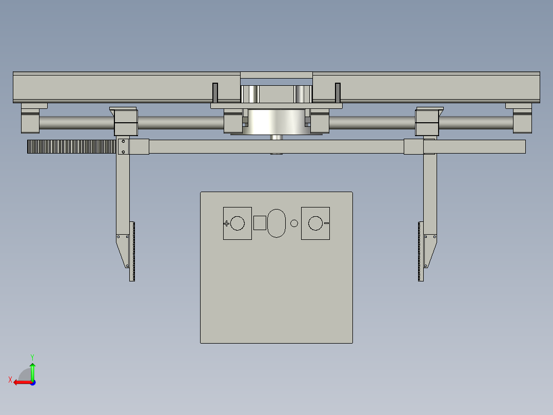 锂电池变距双夹爪后视图