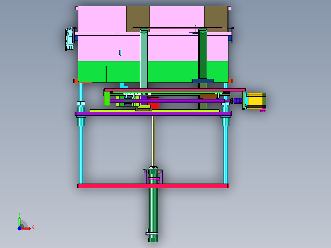 生产线用芯棒上料装置前视图