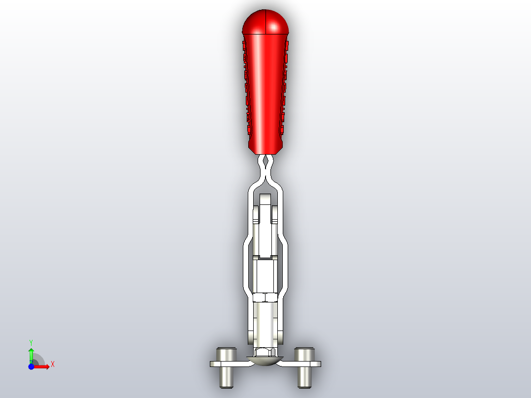 夹钳，用滑车螺栓切换夹紧Destaco210-s前视图