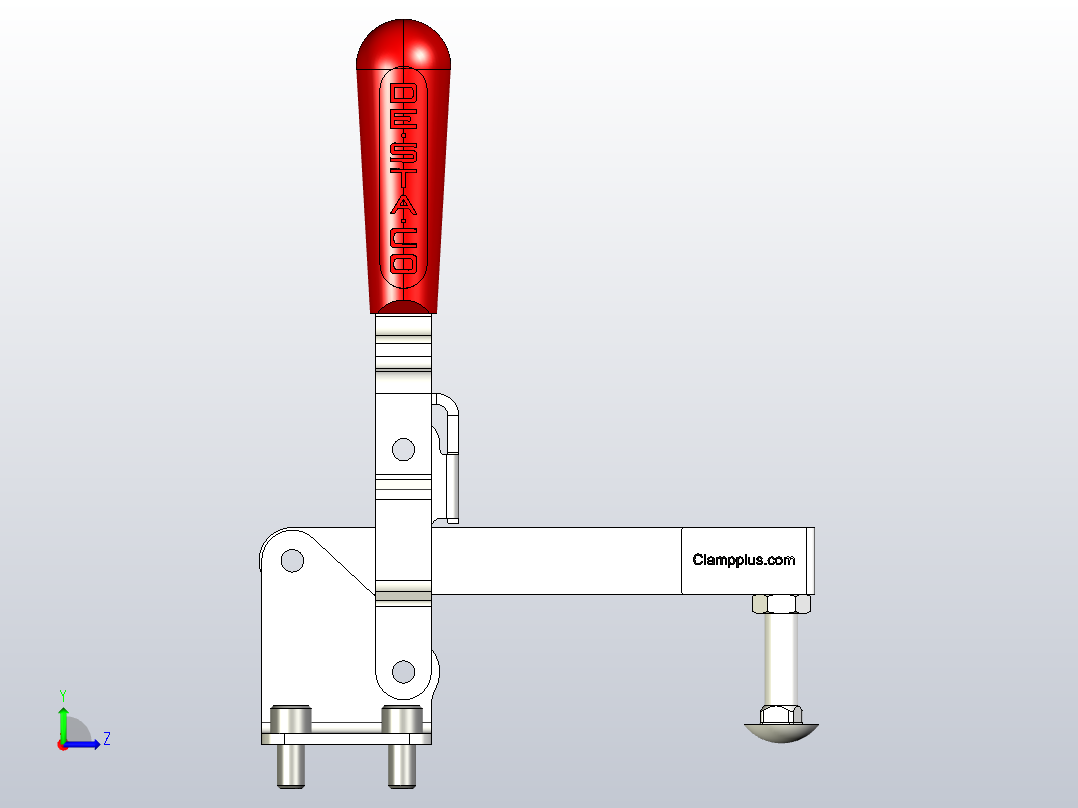 夹钳，用滑车螺栓切换夹紧Destaco210-s左视图
