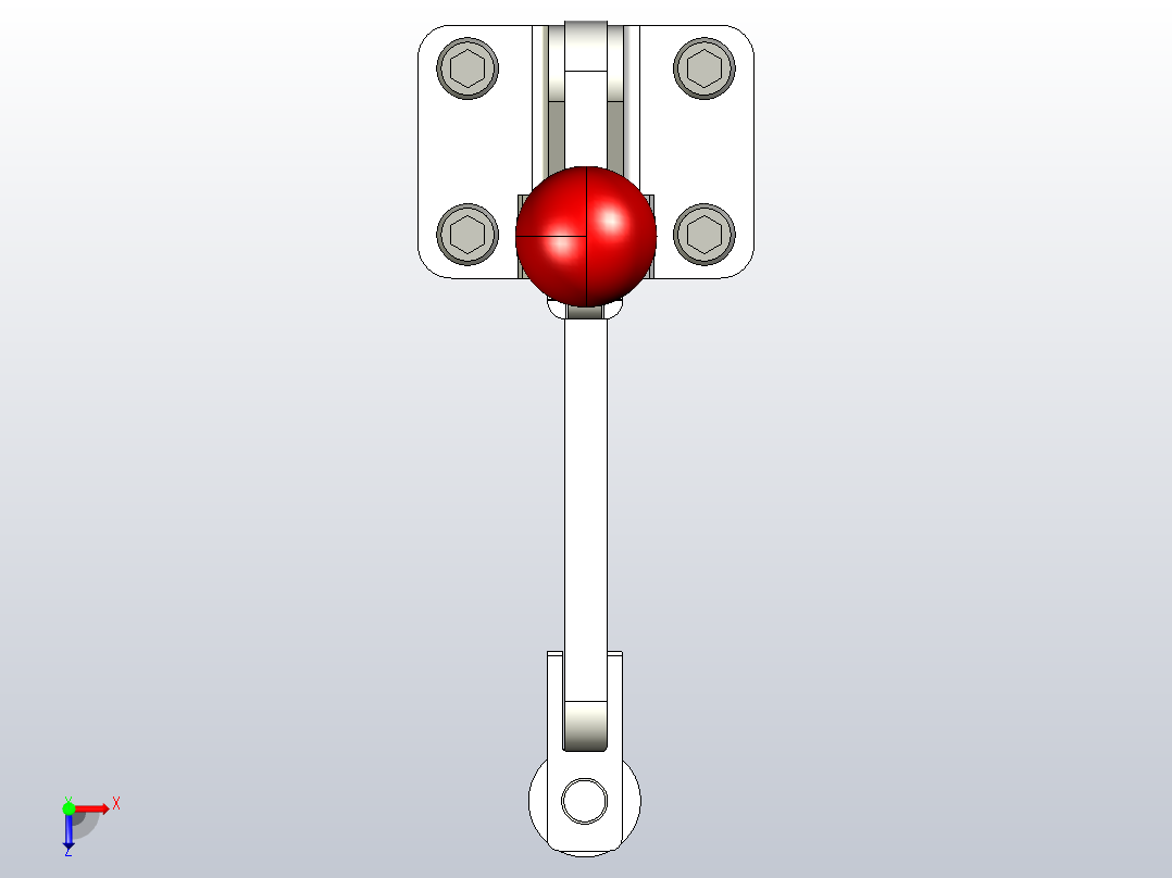 夹钳，用滑车螺栓切换夹紧Destaco210-s俯视图