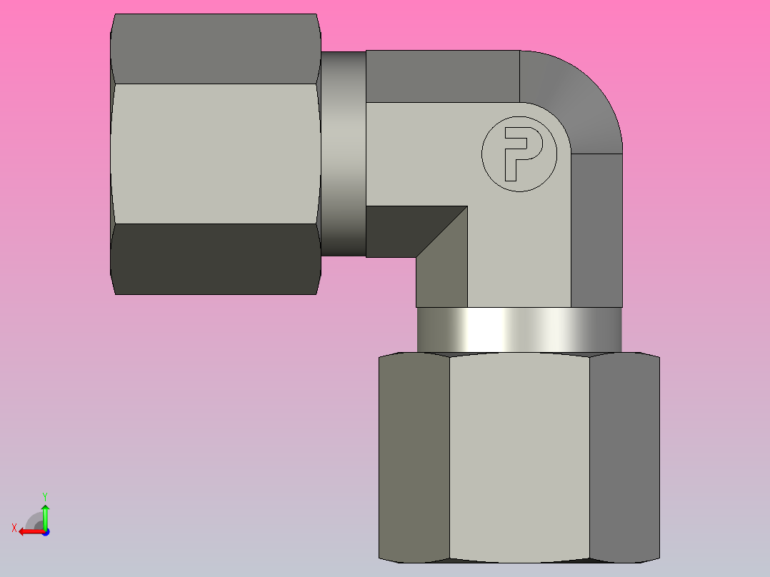 EO管接头弯头W08ZS71.igs后视图