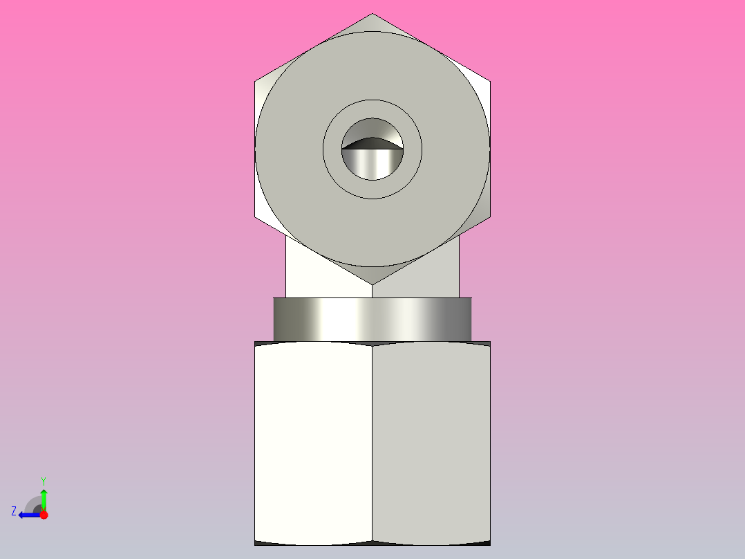 EO管接头弯头W08ZS71.igs右视图