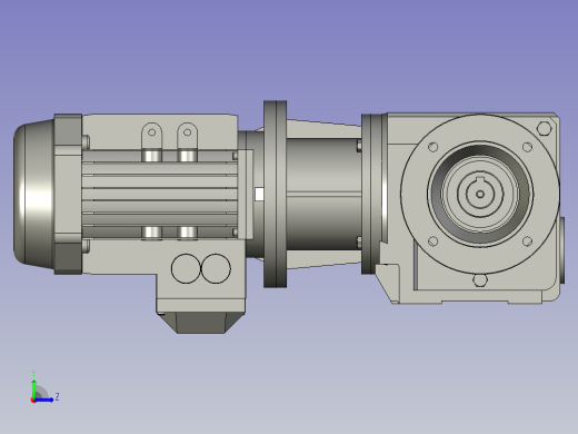SAF37ZP蜗轮蜗杆减速机SAF37-376-M1-B-20-P63左视缩略图