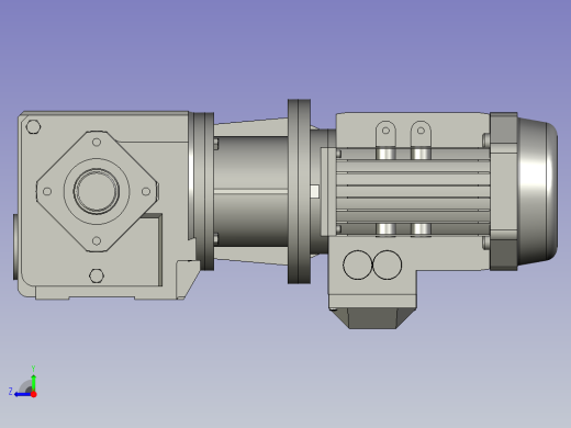 SAF37ZP蜗轮蜗杆减速机SAF37-376-M1-B-20-P63右视缩略图