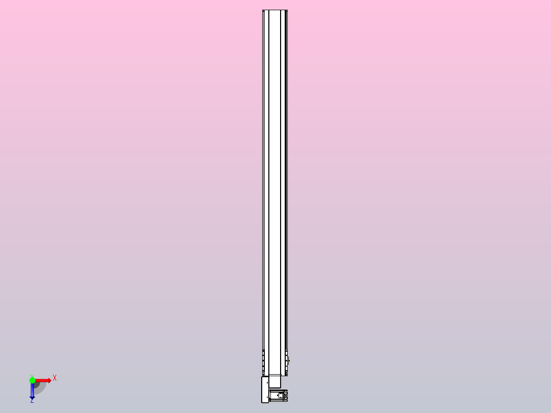 皮带直线轴半封闭可选导轨TPA-HNB-175D-140-L2250-ML-Y-P75-N3俯视图