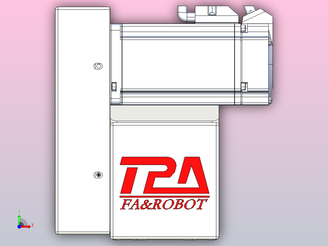伺服电机集成皮带传动直线执行器TPA-OCB-80-140-L1750-LU-P40-N3前视图