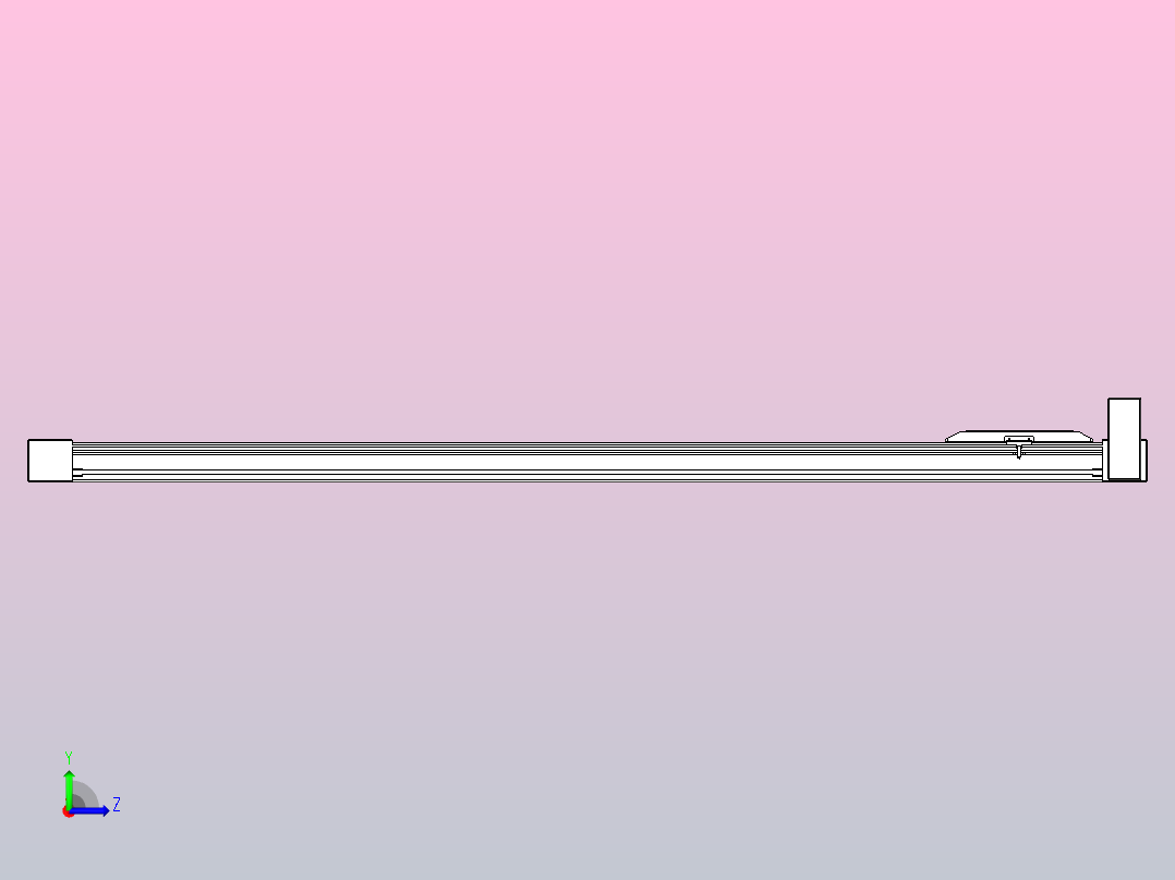 伺服电机集成皮带传动直线执行器TPA-OCB-80-140-L1750-LU-P40-N3左视图