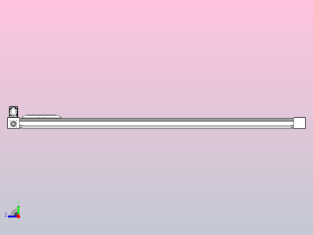 伺服电机集成皮带传动直线执行器TPA-OCB-80-140-L1750-LU-P40-N3右视图