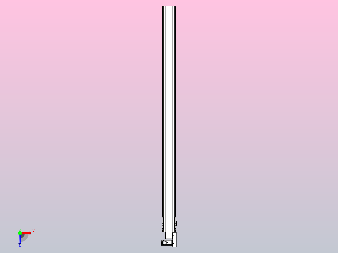 皮带直线轴半封闭可选导轨TPA-HNB-140D-120-L2100-MR-C-P40-N3俯视图