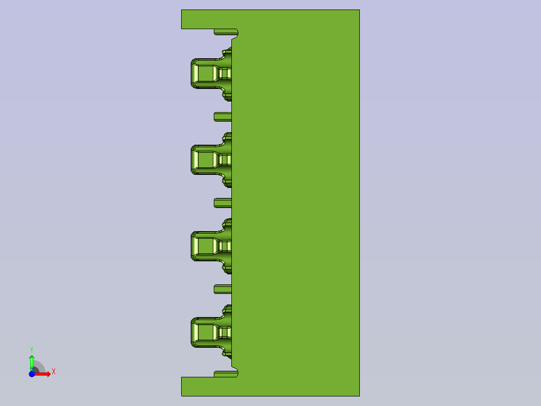 练习曲面模具加工技巧打发前视图