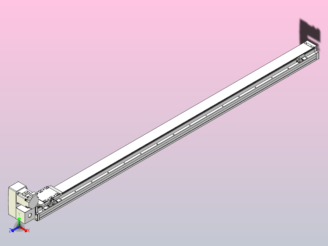 机器人皮带驱动直线轴TPA-GCB-80-P60-L1500-LU-M20-N3主视图