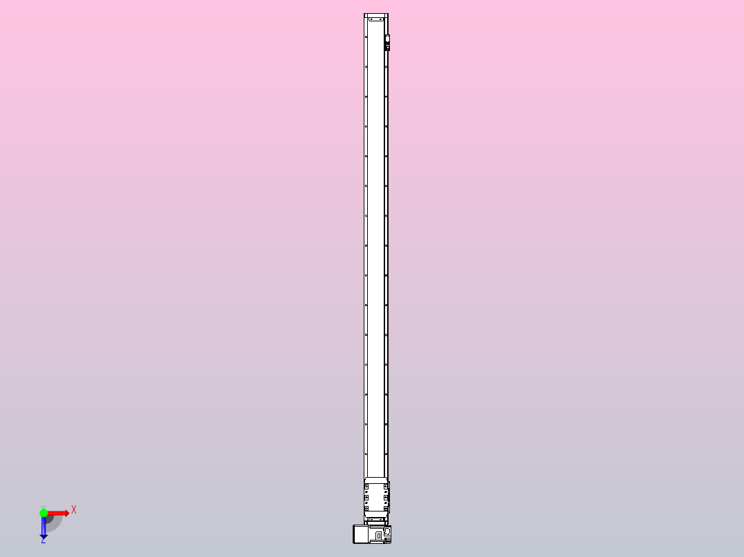 机器人皮带驱动直线轴TPA-GCB-80-P60-L1500-LU-M20-N3俯视图