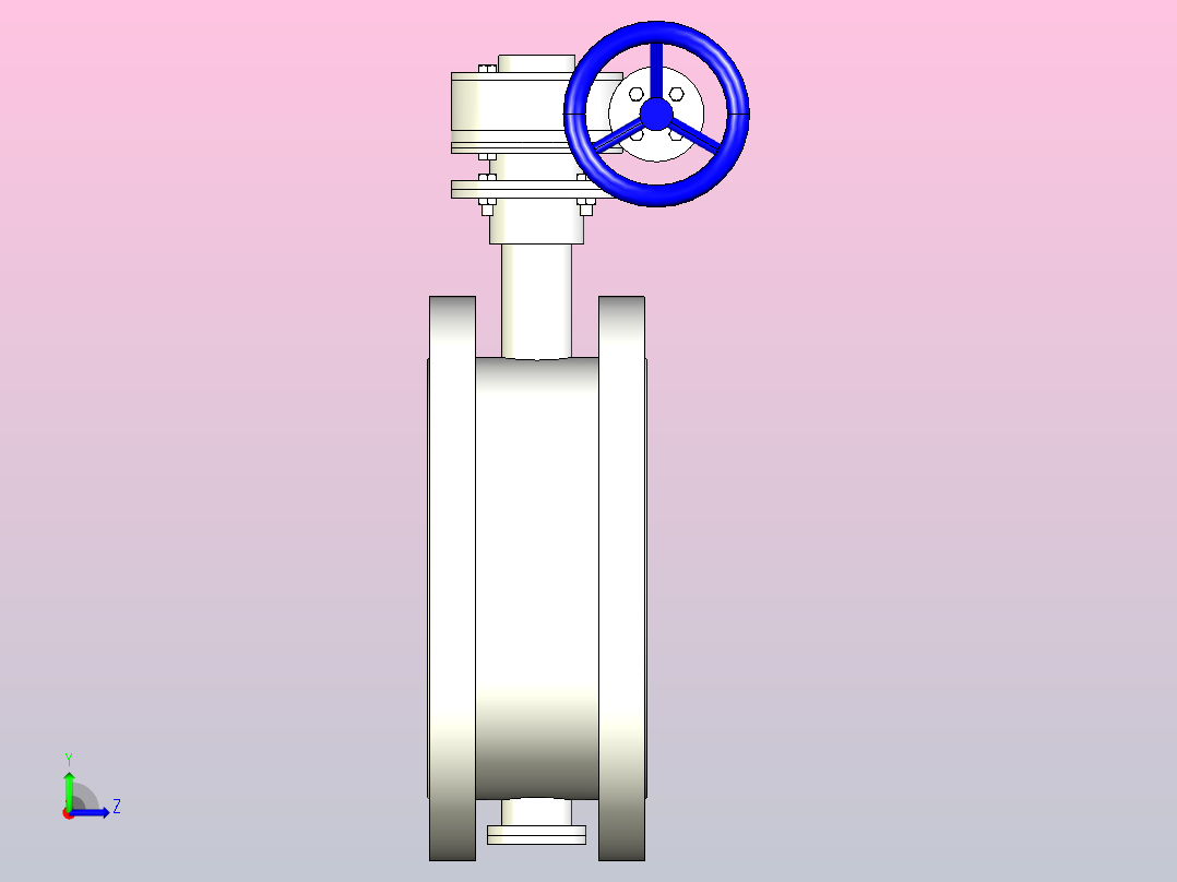 D..X╱H-25对夹式蝶阀[D41X]250..rar.rar左视图