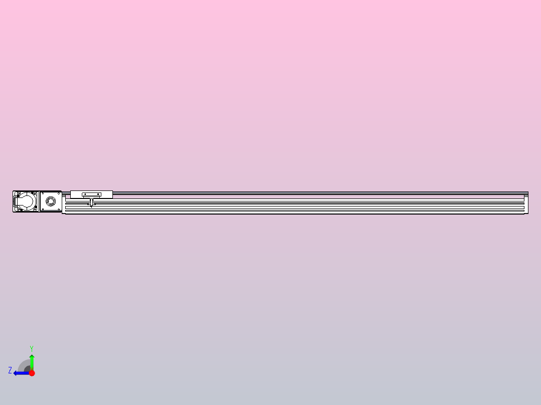皮带直线轴半封闭可选导轨TPA-HNB-120D-110-L1200-ML-C-P40-N3右视图