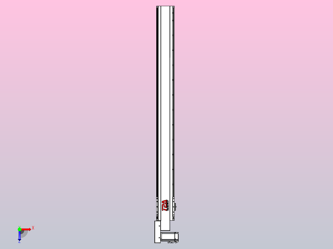 皮带直线轴半封闭可选导轨TPA-HNB-120D-110-L1200-ML-C-P40-N3俯视图