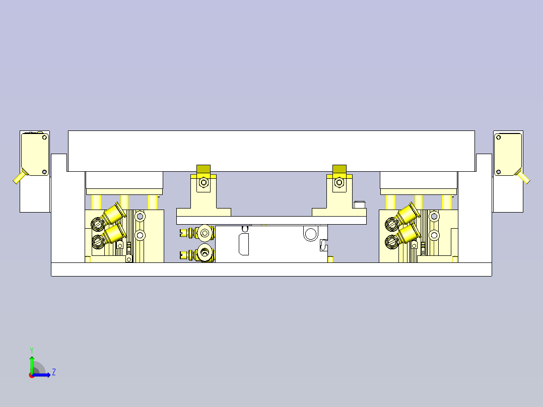 一款止回组件和气缸的工件输送机构3D图纸左视图