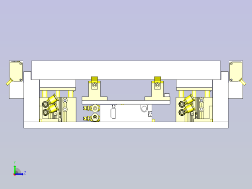一款止回组件和气缸的工件输送机构3D图纸左视缩略图