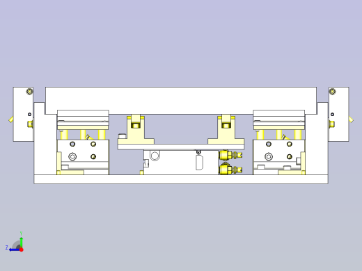 一款止回组件和气缸的工件输送机构3D图纸右视缩略图