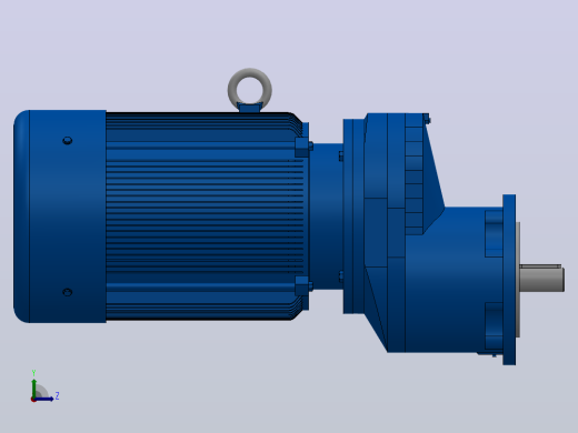 RXF57法兰轴伸式安装斜齿轮减速机RX57-Y0.55-4P-80-M1-0°-Φ140左视缩略图
