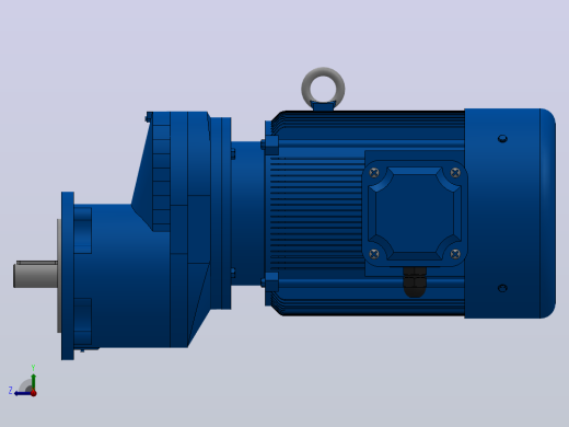 RXF57法兰轴伸式安装斜齿轮减速机RX57-Y0.55-4P-80-M1-0°-Φ140右视缩略图
