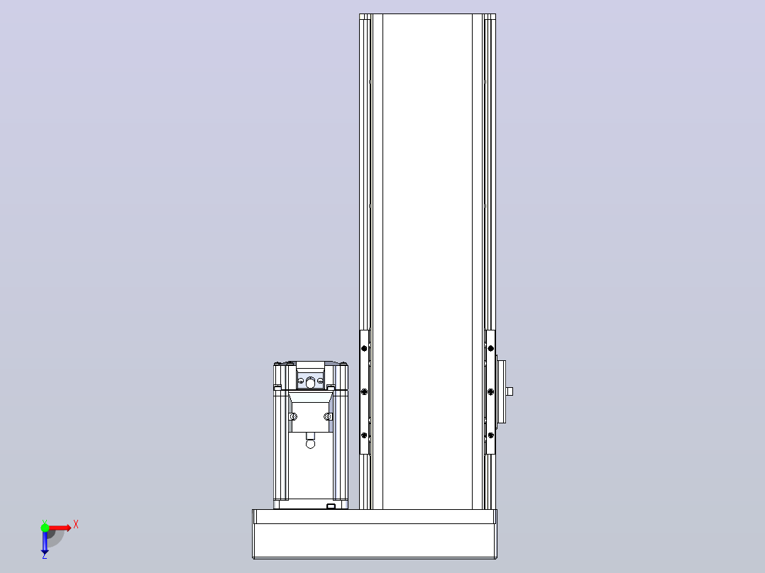 日规模组半封闭丝杆TPA-HNR-110D-1610C-L200-ML-C-P40-N3俯视图