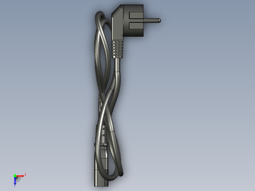 2个圆形引脚-电源线俯视缩略图