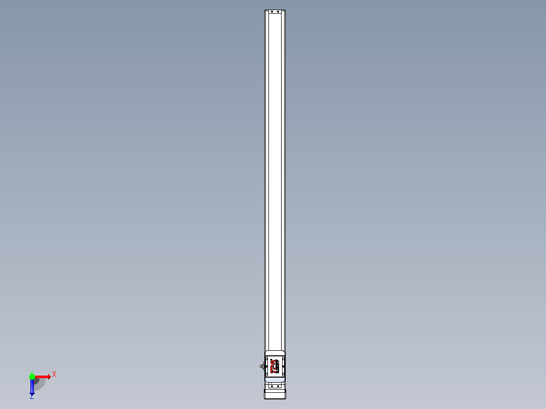 滚珠丝杠直线轴带导轨全封闭TPA-HCR-65S-1610C-L1050-MP-C-P10-N3俯视图