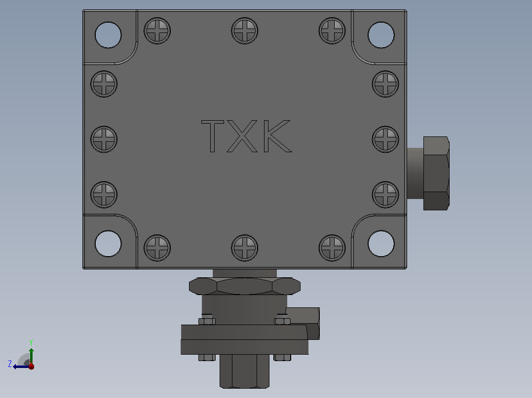 TXK-101隔爆型差压控制器[TXK-101隔爆型差压控制器]右视图