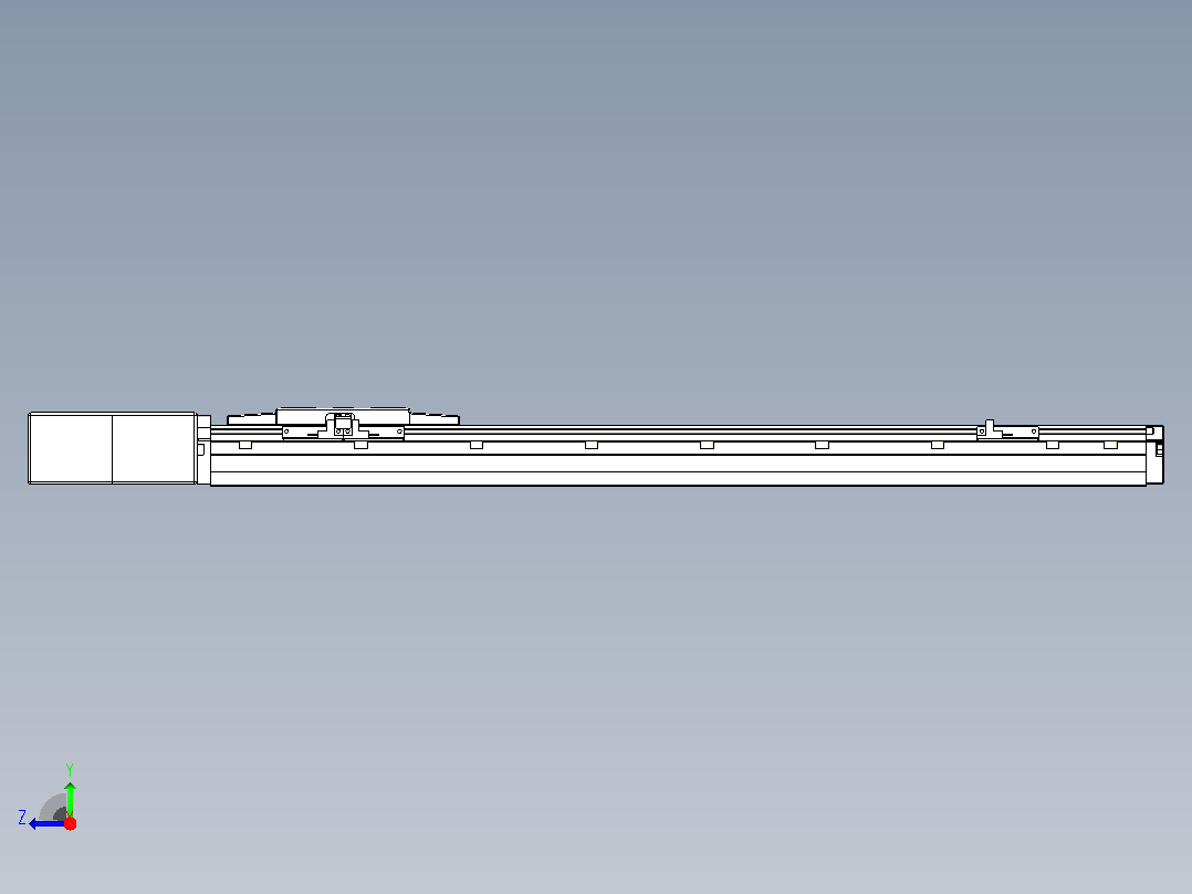 机器人皮带驱动直线轴TPA-GCB-120-P70-L550-QR-M20-N3右视图