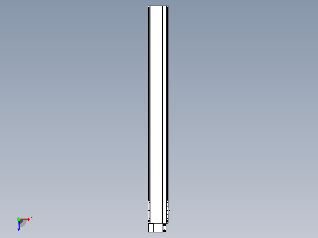 皮带直线轴半封闭可选导轨TPA-HNB-202D-140-L1850-LP-Y-P75-N3俯视图