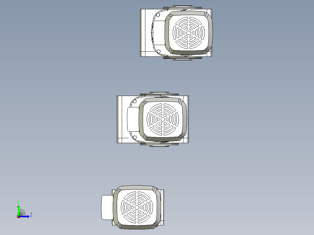 GM SHYFRH三菱电机0.1 kW系列蜗轮电机左视图