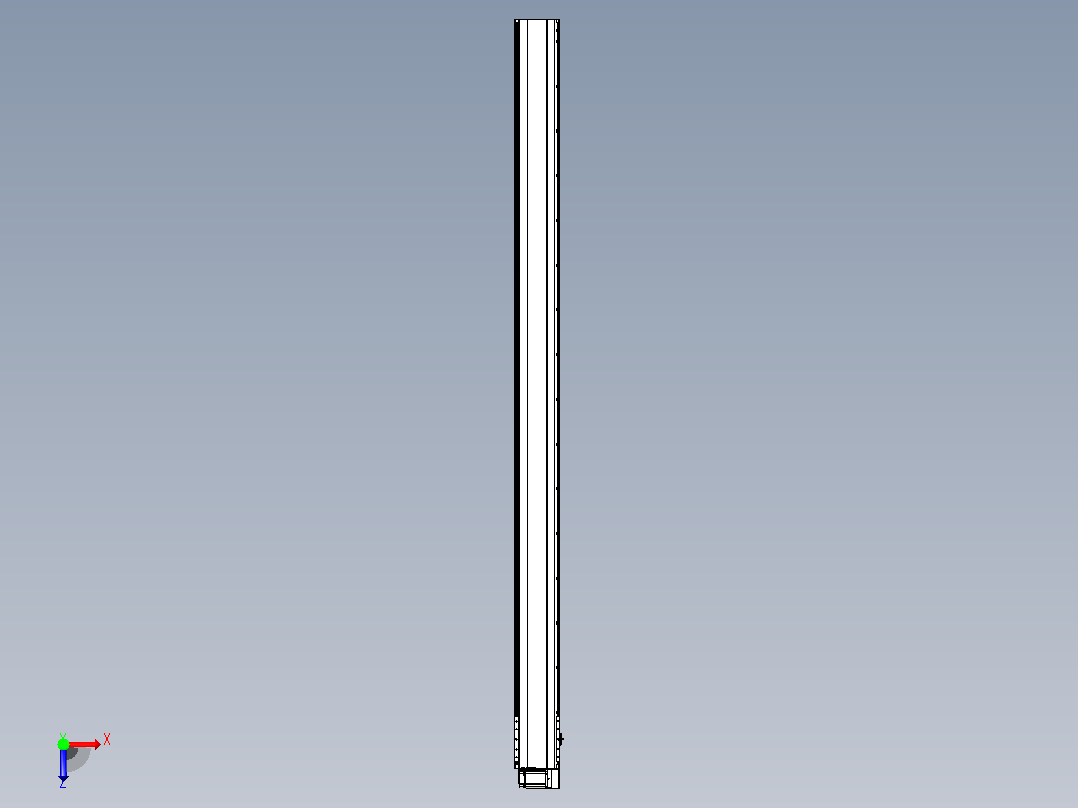 皮带直线轴半封闭可选导轨TPA-HNB-202D-140-L3000-RU-C-P75-N3俯视图