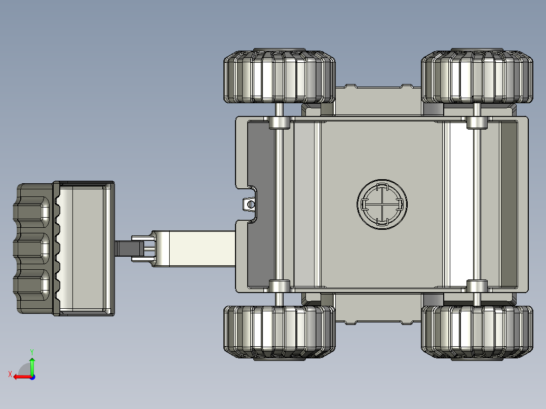 玩具挖掘机后视图
